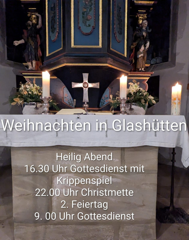 Weihnachten 2025 in Glashütten - alle Termine
